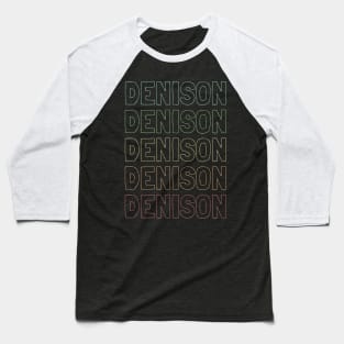 Denison Name Pattern Baseball T-Shirt